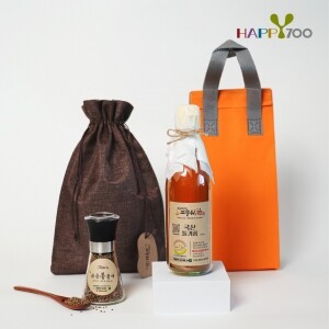 [평창군수품질인증] 국산들기름 350ml + 국산볶음통들깨 그라인더세트 [원산지:국산(강원도 평창군)]